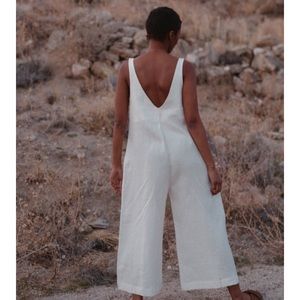 Ozma White Linen Jumpsuit